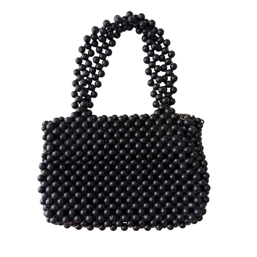 Original Sarne Black Japanese Vintage Handmade Chunky Bubble Ball Bag Japan